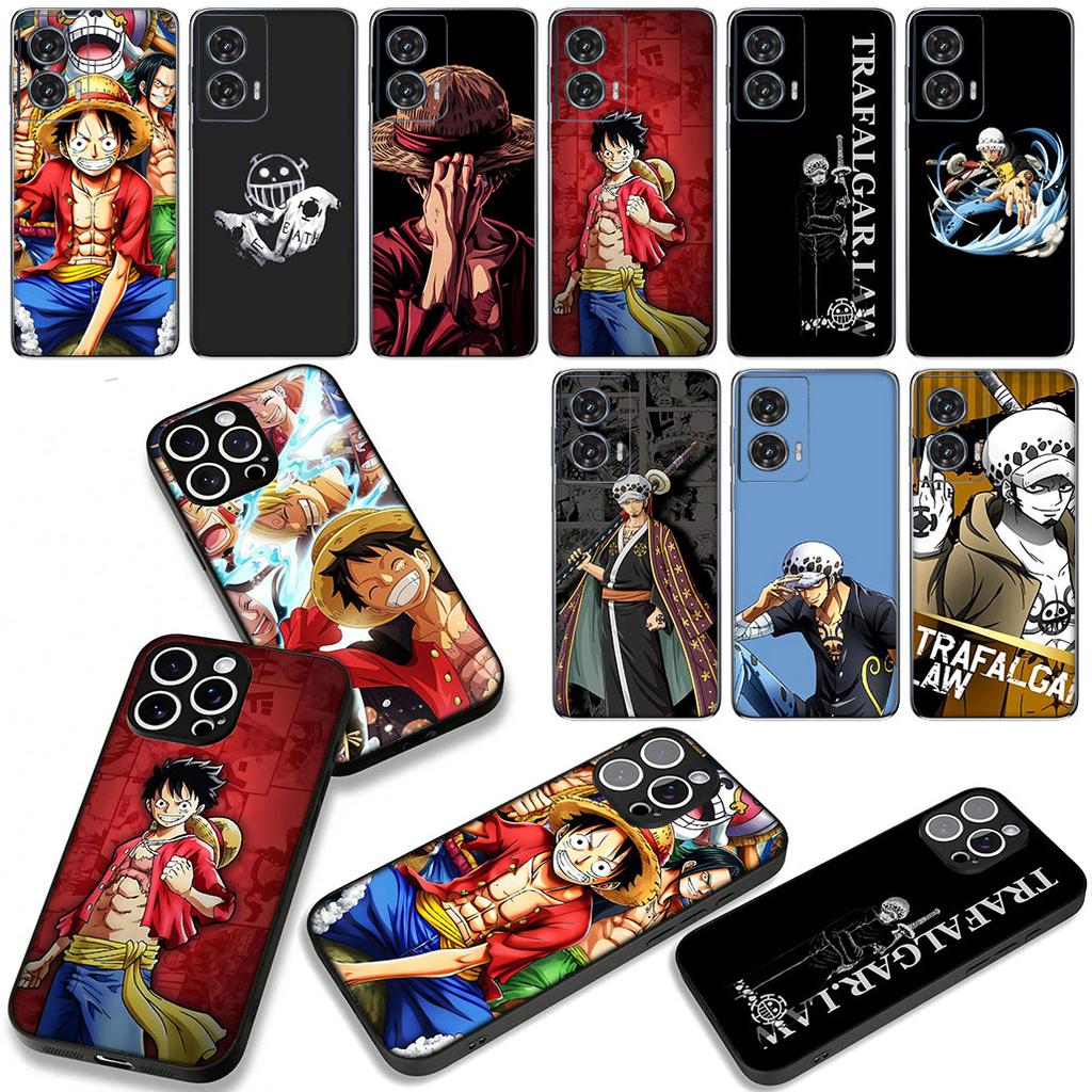 Luffy One Trafalgar Water Law Pieces Case for Motorola Moto Edge 70 60 Fusion 40 NEO 20 Pro G Stylus G56 G96 G71 G73 G42 G51 G52