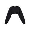 Nike Sportswear Loose Fit Cropped Long Sleeve Crewneck Top Women Tops Black FV7510-010