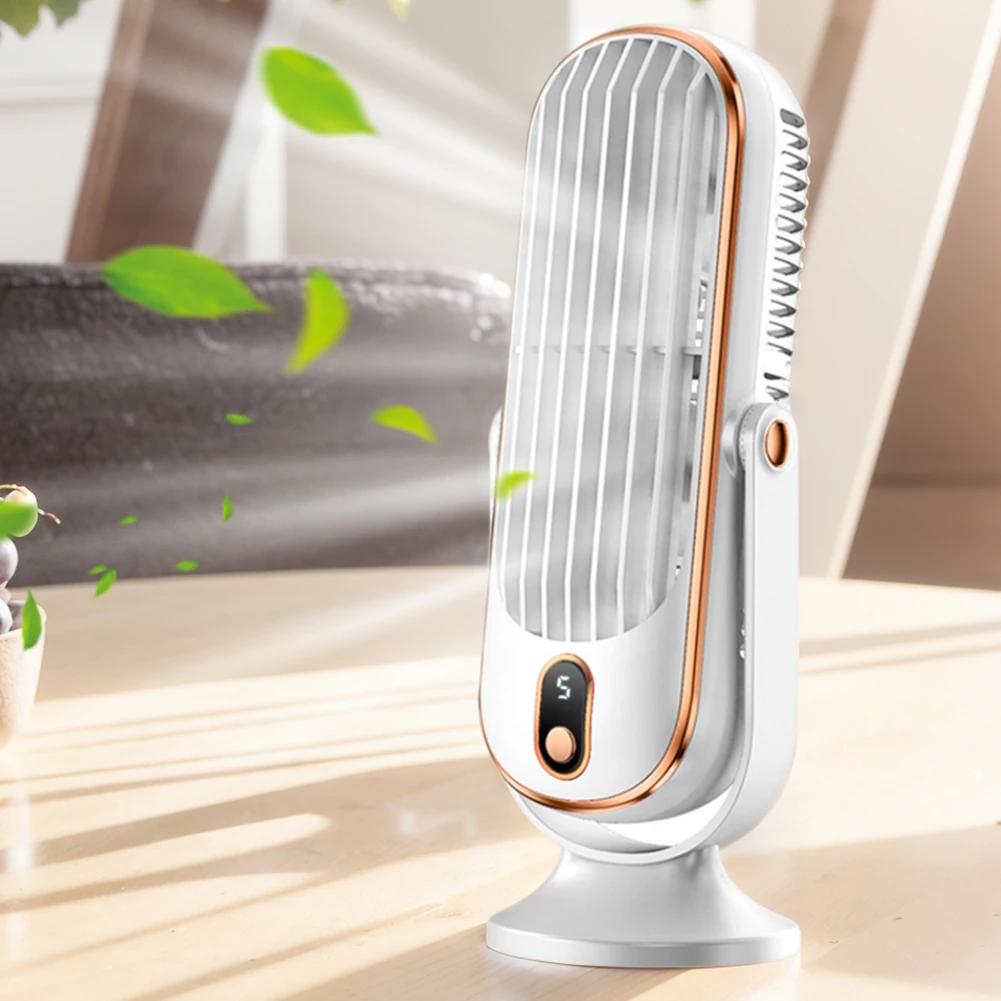 Rechargeable Desk Fan,Portable Bladeless Fan Small Personal Cooling Fan Quiet Table Fan for Home, Office, Bedroom