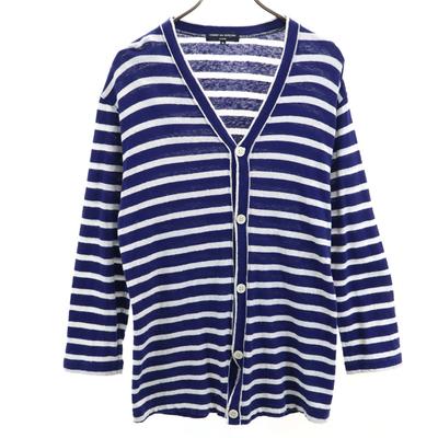 COMME des GARCONS HOMME made in Japan Streifenmuster Langarm V-Ausschnitt Strickjacke Herren Gebraucht