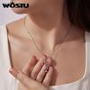 WOSTU 925 Sterling Silver Religious Jesus Charm Pendant DIY Jewelry Making Gift Fit Necklace for Baby Baptism First Communion