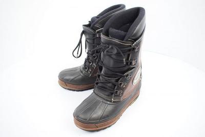 Local Motion Waterproof Snow Boots with Inner Boots Brown Black 25.0(USED)