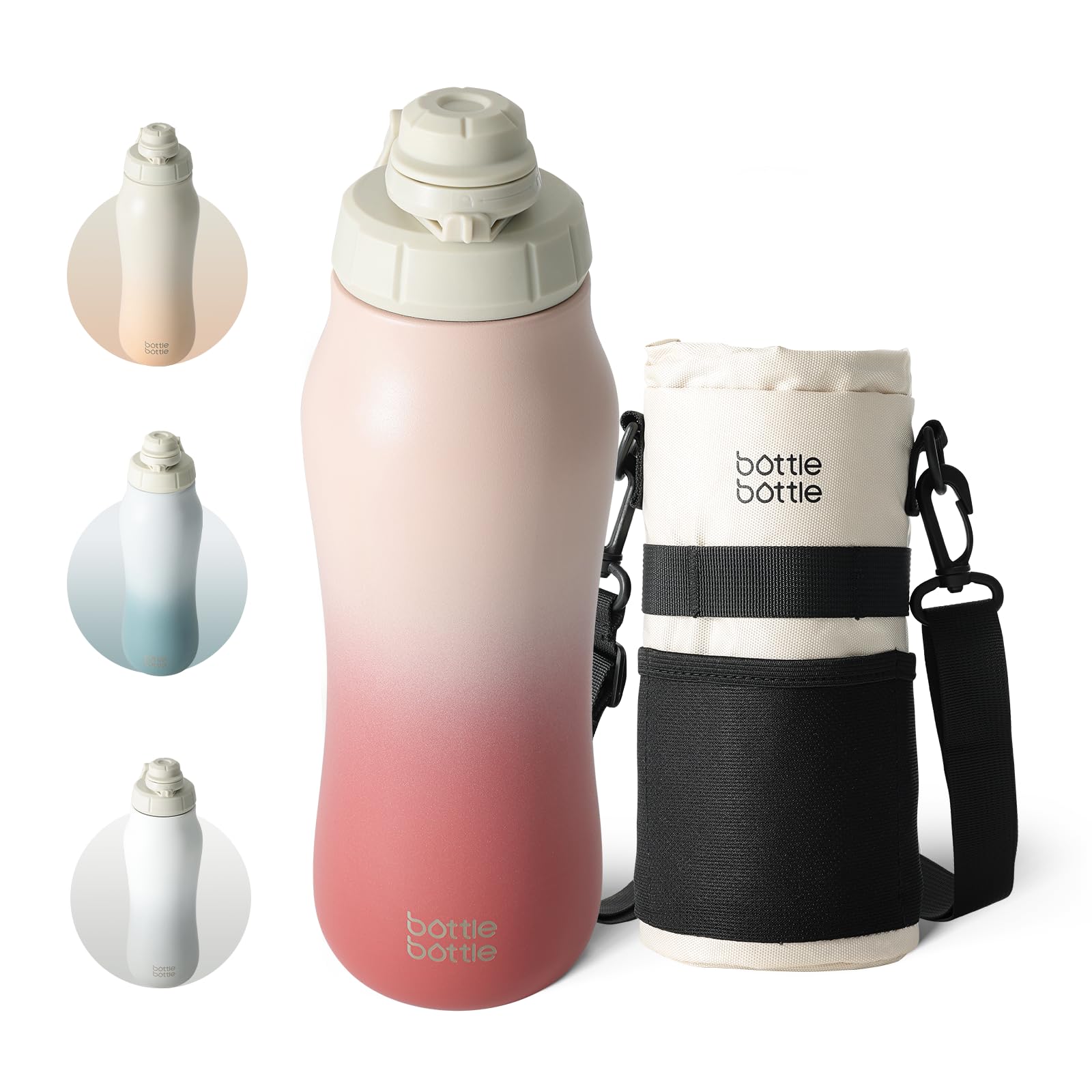 

BOTTLE BOTTLE Children s Water Bottle, 750ml, Vacuum Insulated, One-Touch Sports Bottle with Cover, Wide Mouth, Large Capacity, Includes Cleaning