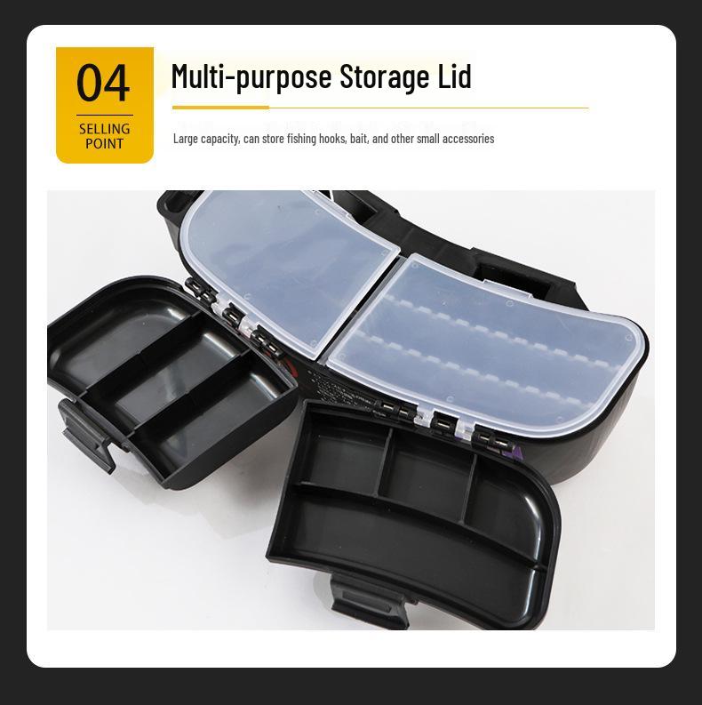 Portable Multi-Purpose Fishing Waist Box for Live Bait and Lures - Earthworm & Red Worm Storage