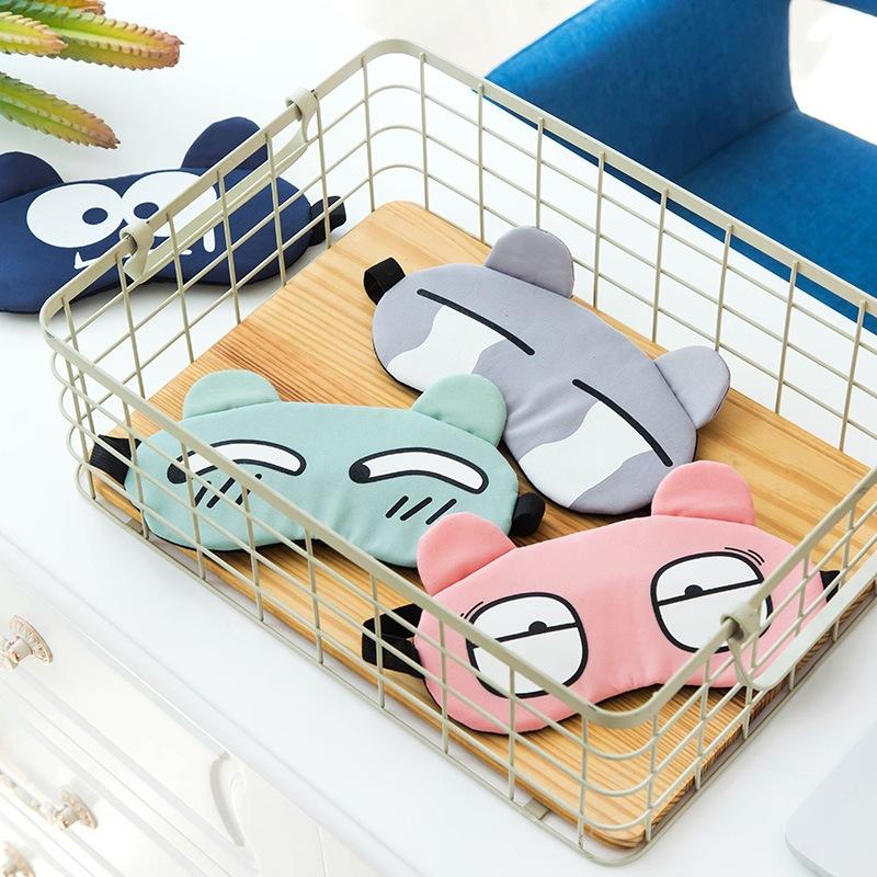 1PC Cute and breathable eye mask for both men and women, providing light blocking and eye protection to relieve eye fatigue.