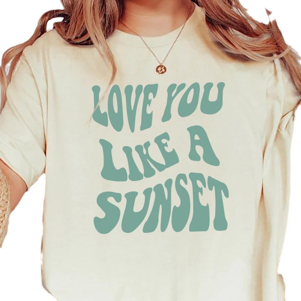 Women'S Top Crew Neck Letter Print Short Sleeve T-Shirt