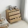 Modern Chest of Drawers in Medieval Country House Style with Three Drawers, Suitable for Living Room, Bedroom, Hallway, Oak Color.