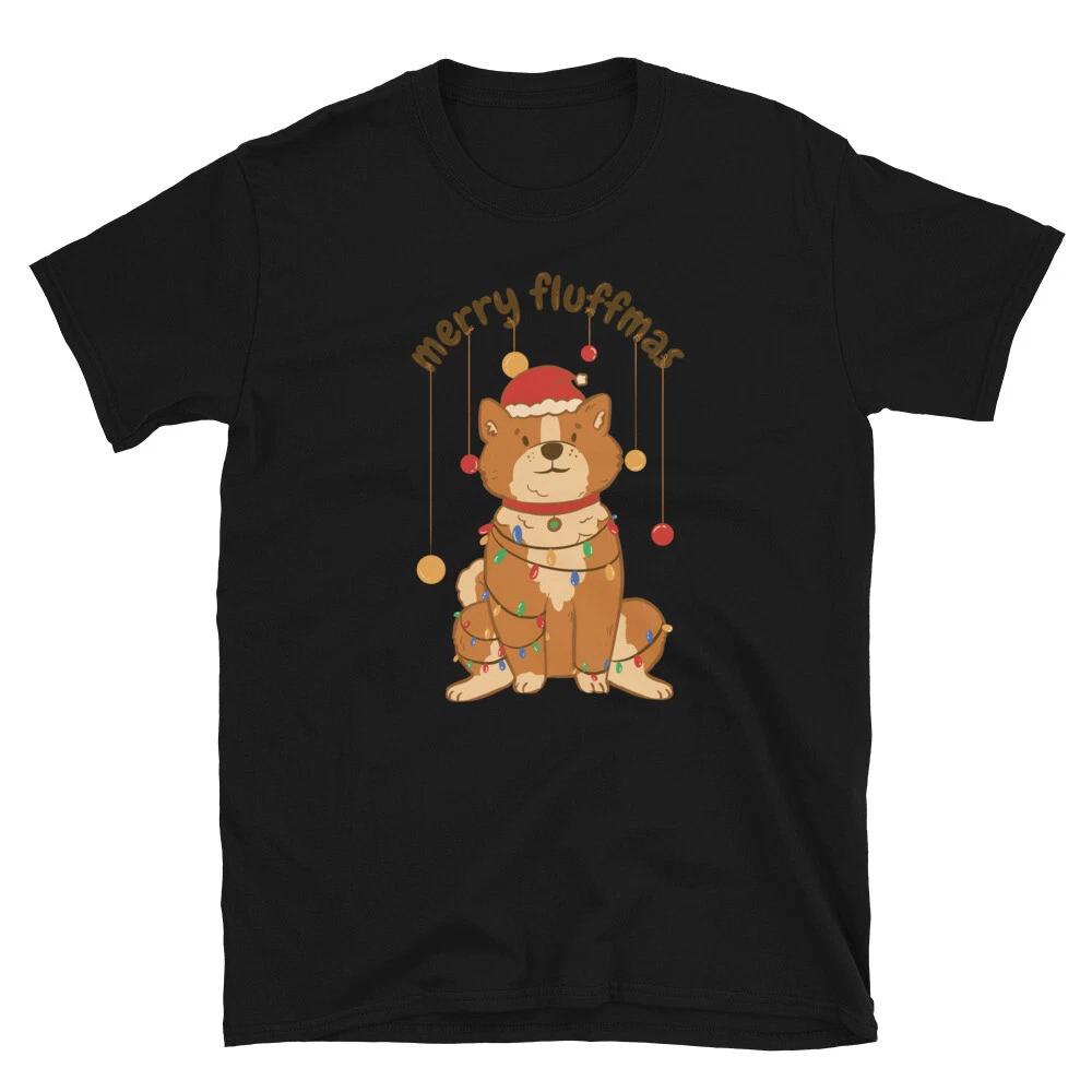 Merry Fluffmas Dog Christmas T-Shirt XL