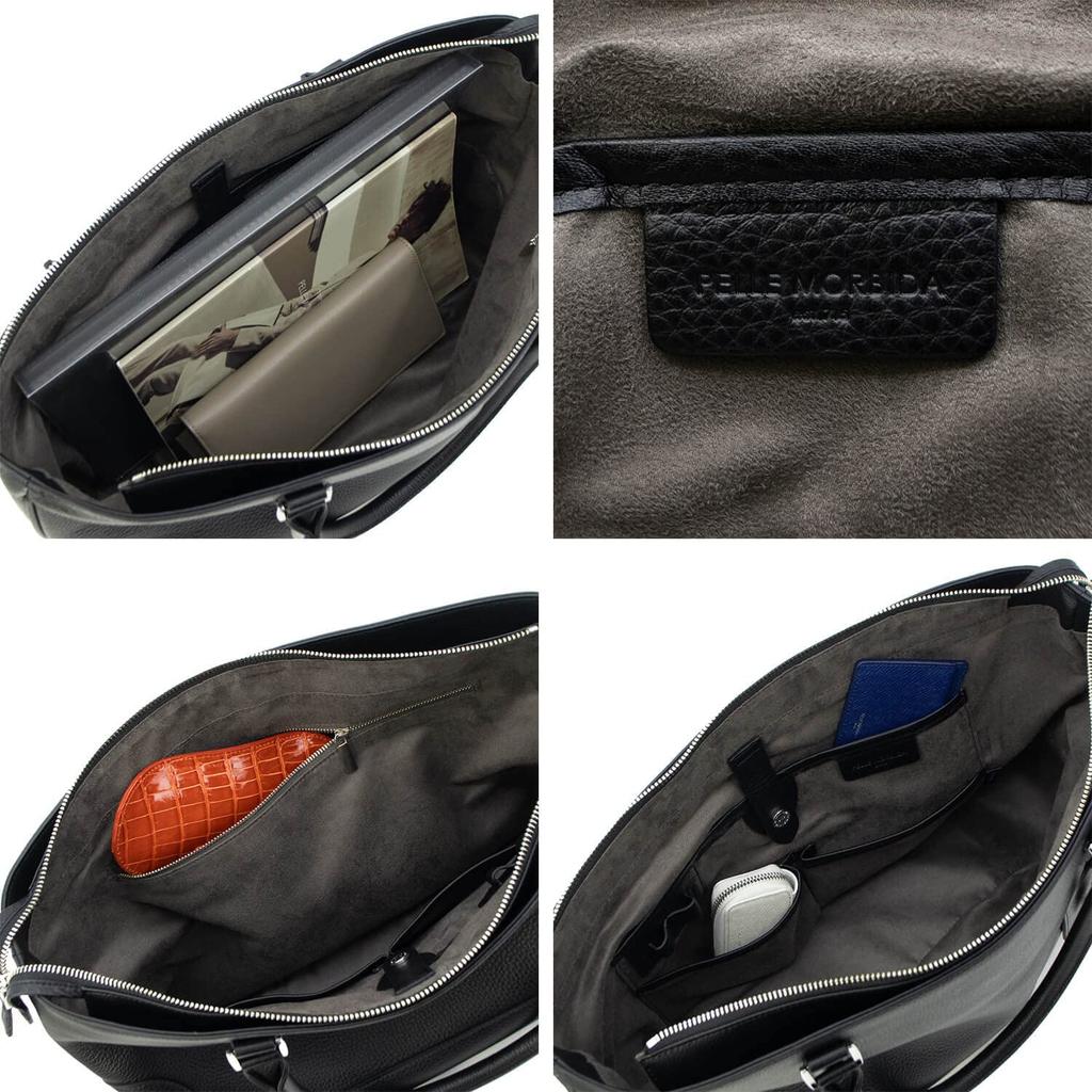 Tasche Einkaufstasche Schwarz [Pelle Morvida] PMO-MB059A