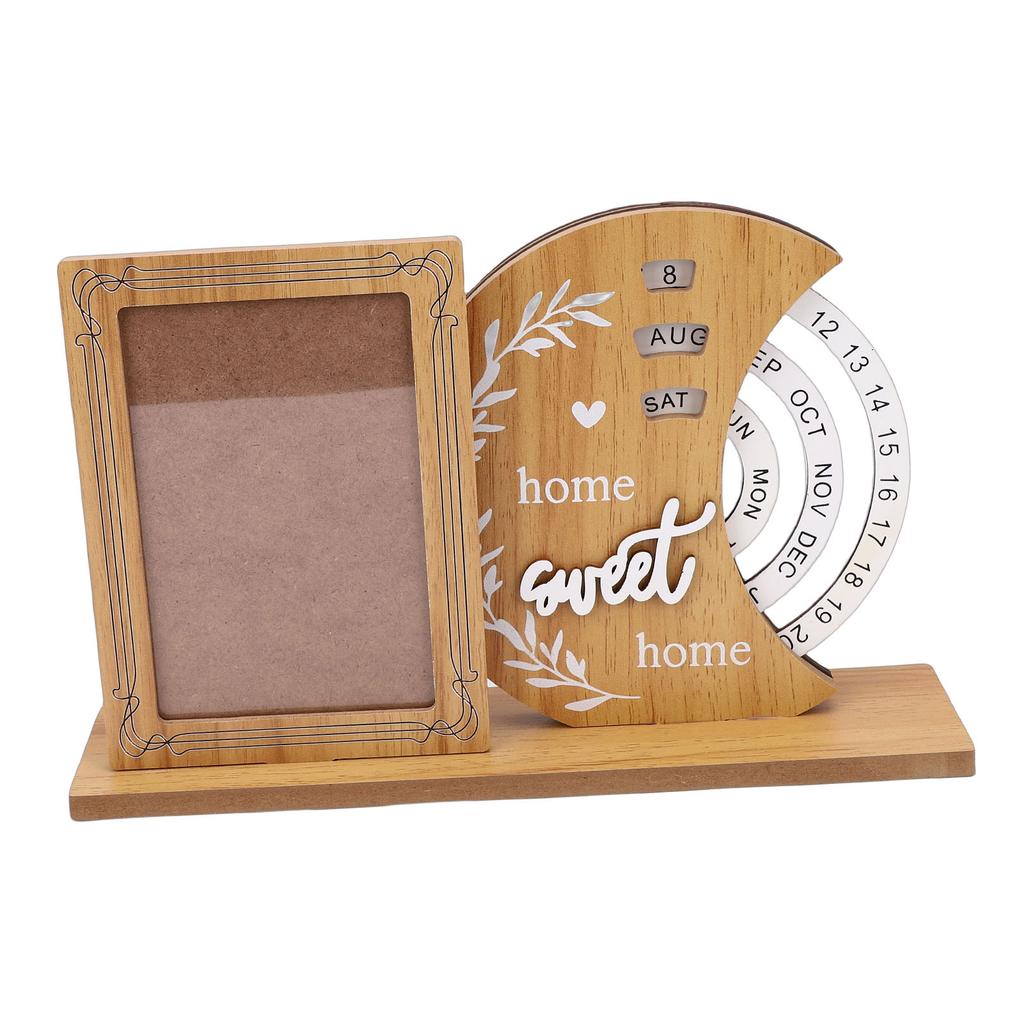 Perpetual Calendar Picture Frame Eternal Calendar Photo Frame Desk Ornament Home Anniversary Gift