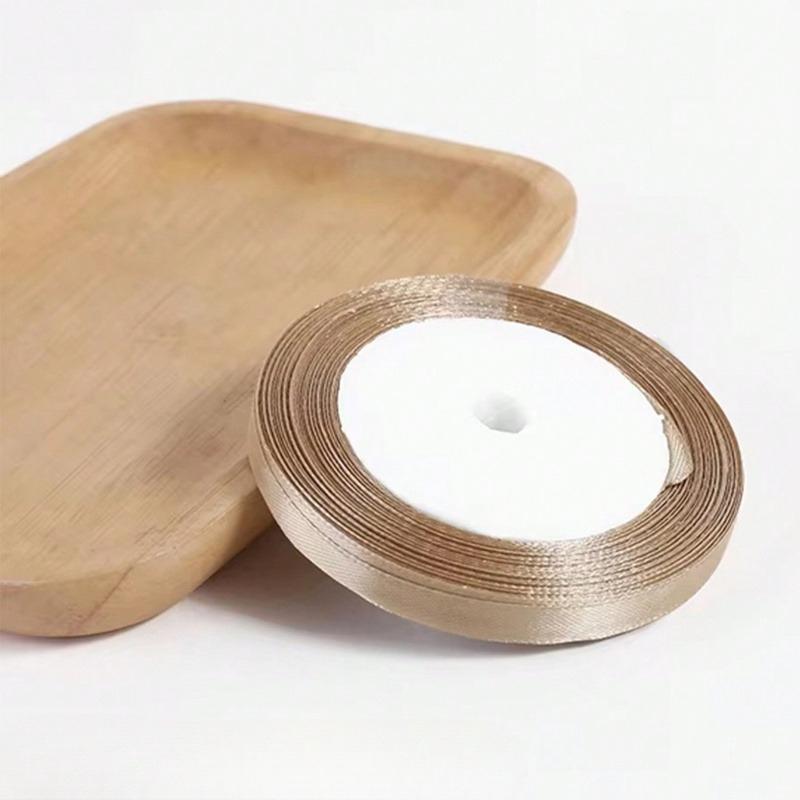 

25 ярдов/рулон шелковые шампанские золотистые атласные ленты для подарочной упаковки, украшения, ленты для подарочной коробки, DIY рукоделия, День святого Валентина, свадебные букеты Style A-width: 1cm