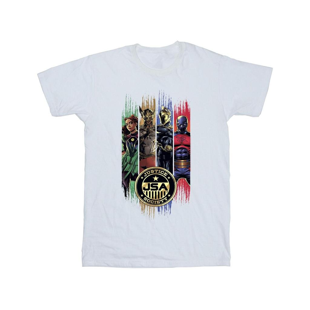 DC Comics Mens Black Adam JSA Gold Badge T-Shirt