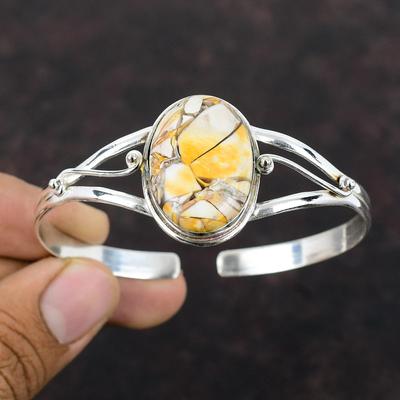 Brecciated Mookaite Cuff Bracelet Original Gemstone Jewelry 925 Sterling Silver Cuff Bracelet Adjustable Bangle Handmade Bangle Gift For Her