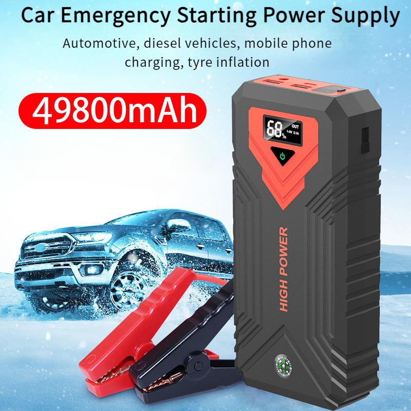 

Портативный аккумуляторный стартер для автомобильных скутеров и квадроциклов накачивает шины 49800мАч