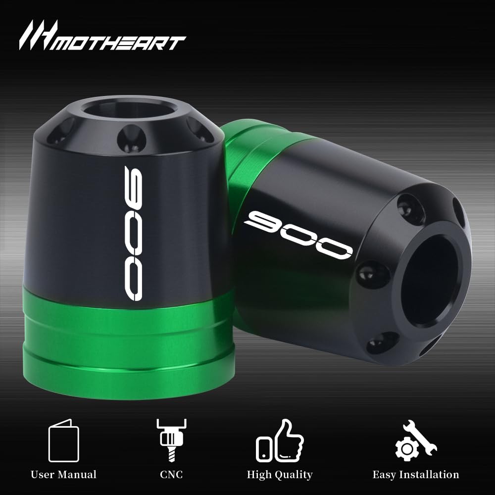 MotHeart Motorcycle Bar End Slider Fit for Z900 2017-2025 Motorcycle Handlebar End Protector Bike