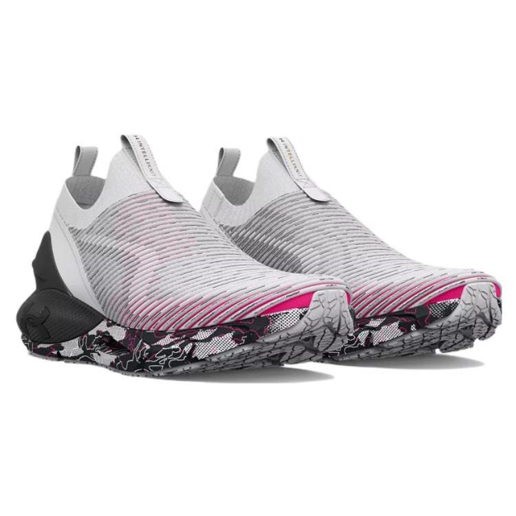 Under Armour HOVR Phantom 2 Comfortable Fabric Low-Top Casual Running Shoes Unisex sneaker Pink White 3024931-100