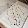 Summer Color Crystal Beaded Necklace Women'S Light Luxury Premium Design Niche Temperament Clavicle Chain Neck Chain
