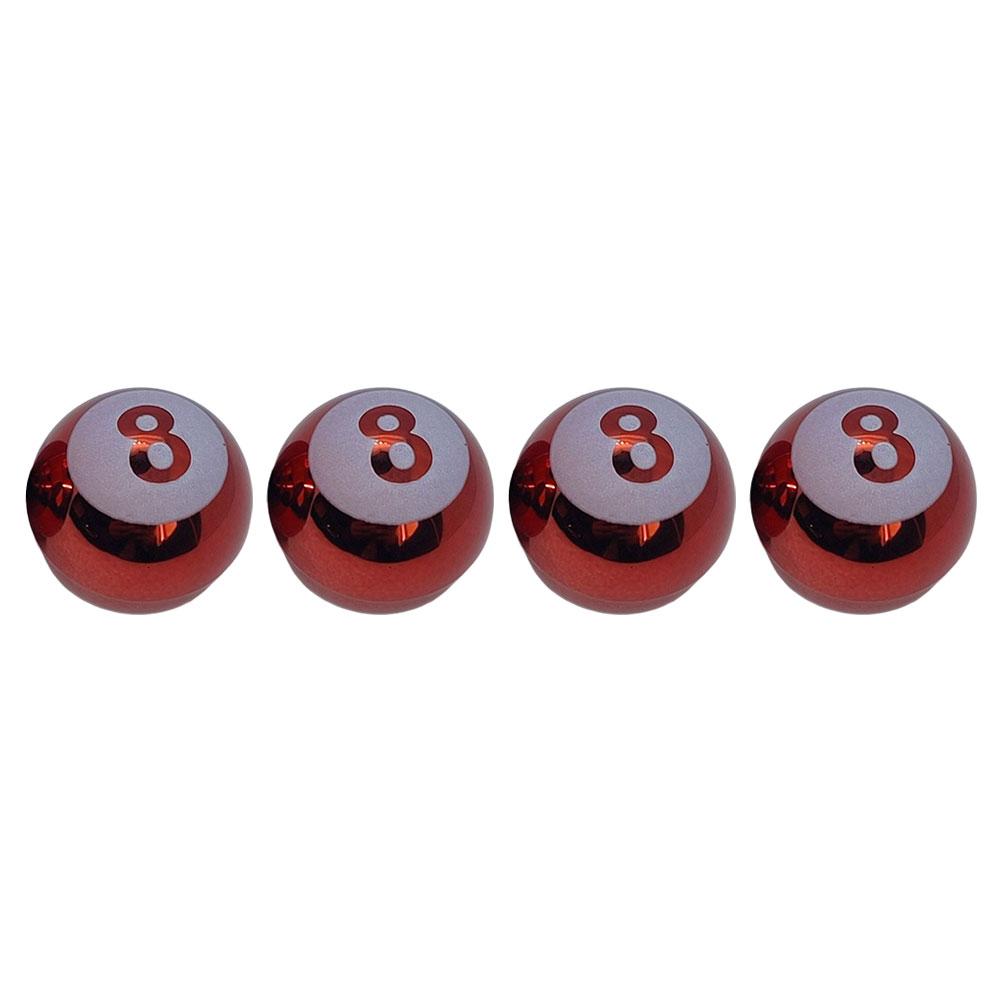 4pcs Car Wheel Tire Valve Core Cap Creative Billiards Truck Cover Dust 8 Wheel Car Accessories SUV Bike Motorcycle T2H7
