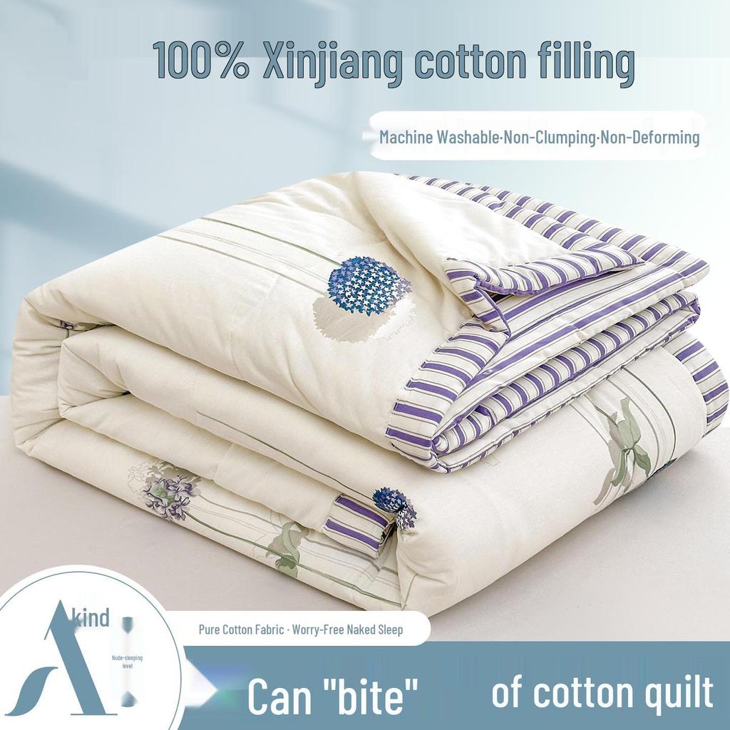 Class A Pure Cotton Summer Air Conditioning Quilt - Thin, Machine Washable