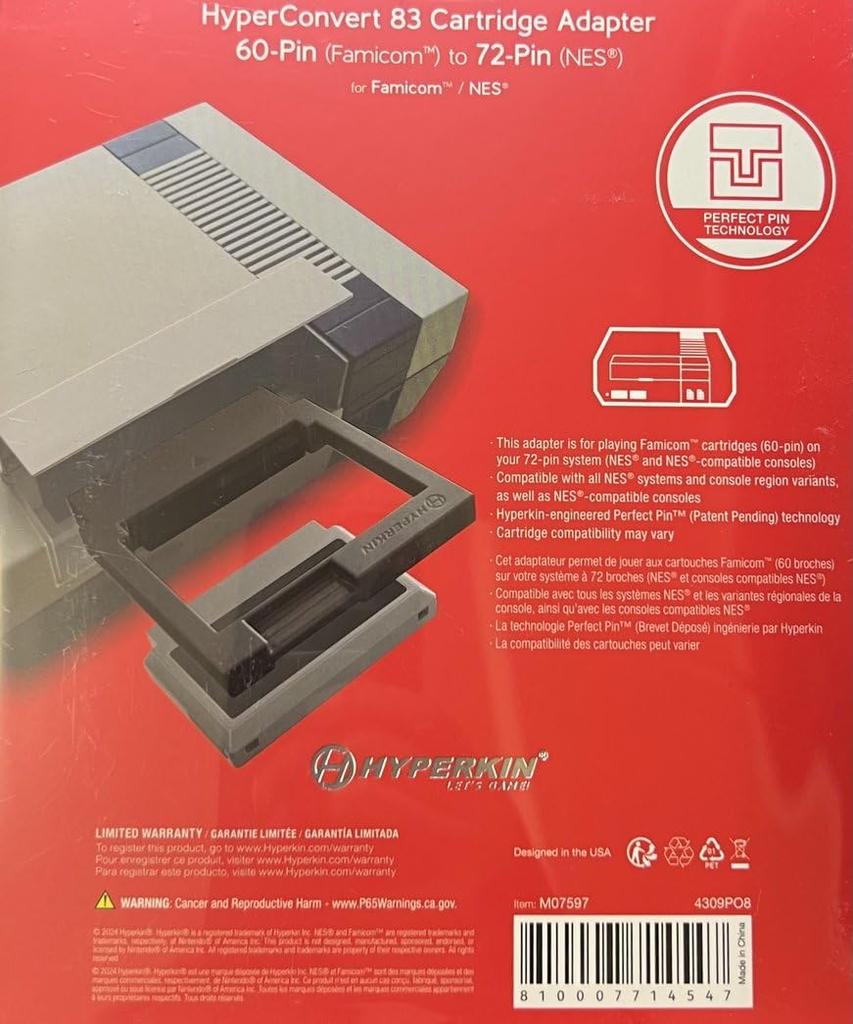 FC (Famicom) To NES Conversion Adapter Cartridge Frame Type