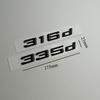 3D ABS Black Logo 318d 316d 325d 330d 320d Emblem Letters Car Sticker Rear Trunk Badge For E90 E46 E91 E92 E93 F30 Accessories