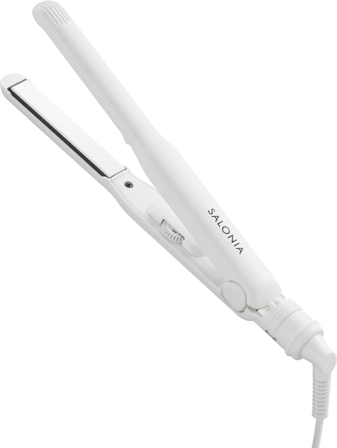 

SALONIA SL-004SW White Straightening Iron/Hair Iron, 15mm, with Heat-Resistant Pouch, International Compatible