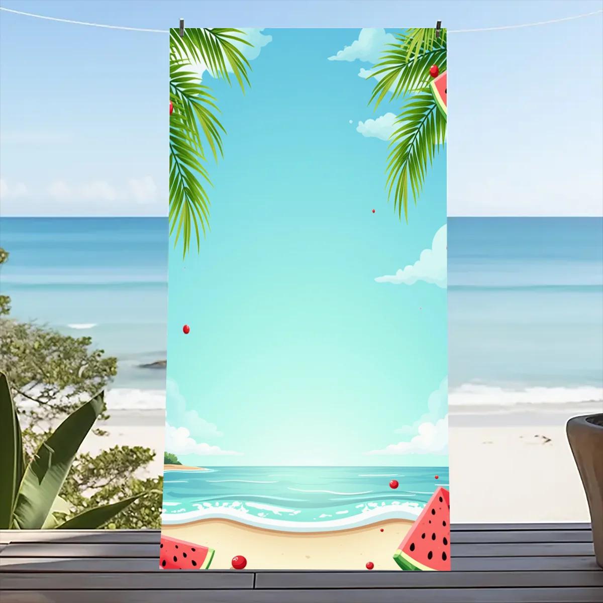 

Fruit Print Beach Towel Quick-Dry Washable Sea Beach Towels large Sandproof Portable Beach Towels For Travel Swimming W40*H60(CM)