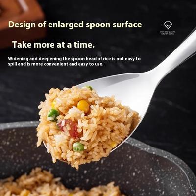 Stainless Steel Non Stick Rice Rice Spoon High Temperature Resistant Spoon Lisheng Rice Spoon Kitchen Accessories Soup