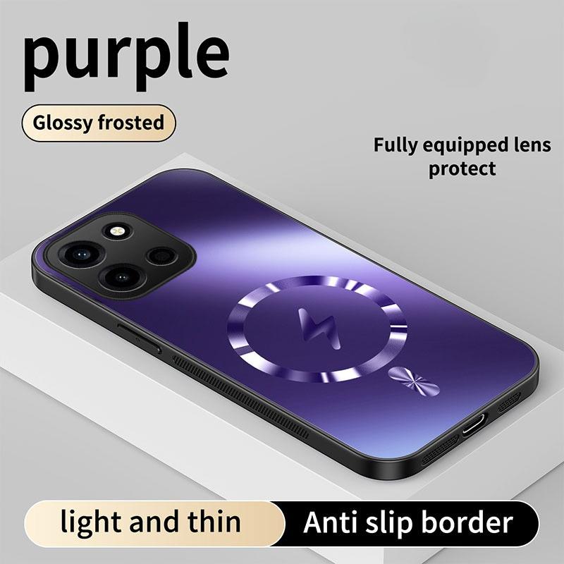 For OnePlus Nord 6 Case Integrated Magnetic Light-absorbing Fashion Ice Image Frosted Surface Shock Absorption Box