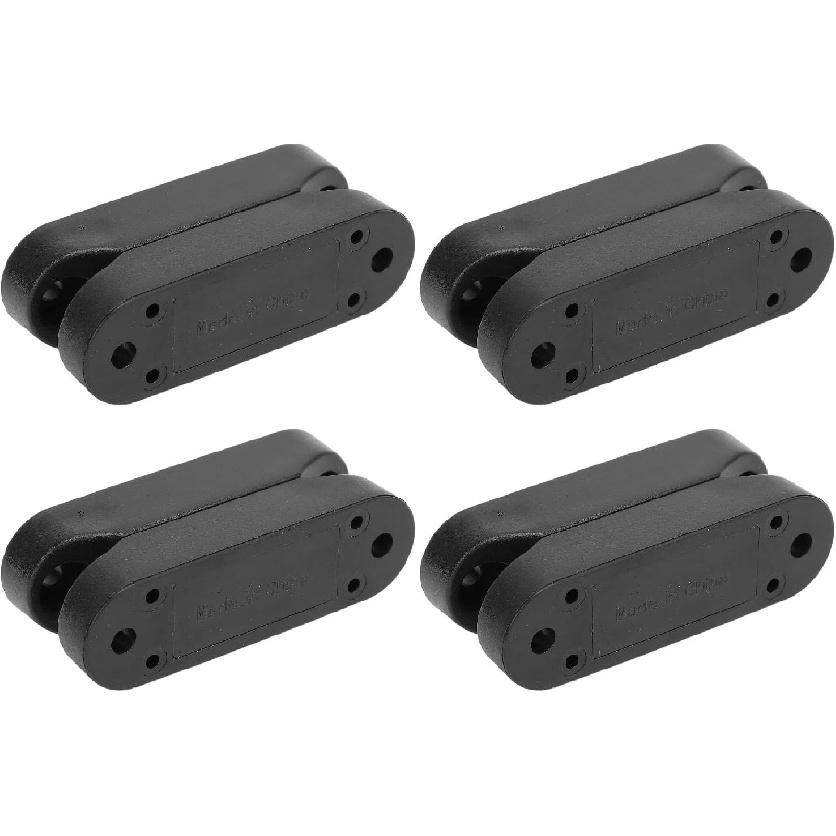 Tissting 4 Pairs Magnetic Luggage Door Buckle and Holder Kit,RV Magnetic Baggage Door Catch with Installation Screws,for RV,Trailer(Black)