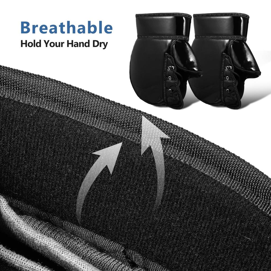 POPETPOP Motorcycle Handle Cover Gloves for Winter Cold Reflective Heater Made of PU Leather Synthetic Fiber Left and Right For Electric Easy 1 Pair