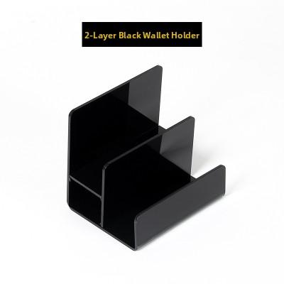 Acrylic Display Stand Multi-layer Step-shaped Wallet Holder Mobile Phone Case Holder Leather Clip Stand Transparent Base