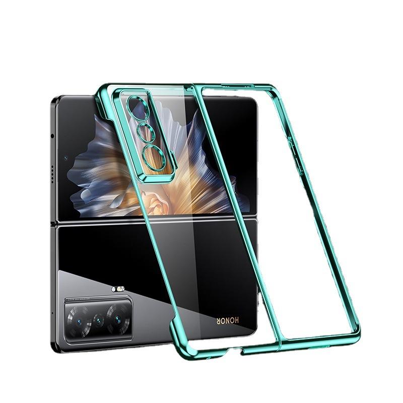 Applicable to Huawei Honor magic vs electroplated mobile phone case fine hole transparent all-inclusive anti-drop magic v folding screen