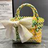 Plastic Woven Handbag Woven Basket Souvenir Basket Bag Beach Women's Bag