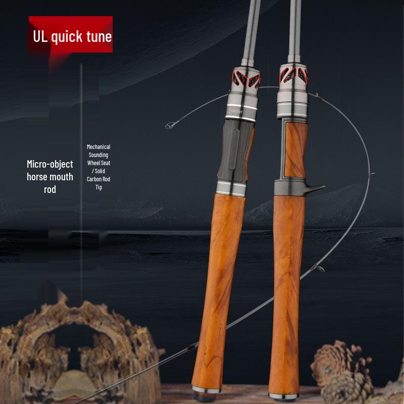 Micro Lure UL Action Carbon Rod, Solid Soft Tip for Mackerel, Aspius, and White Amur, Pistol Grip or Straight Handle, 1.68-1.8m