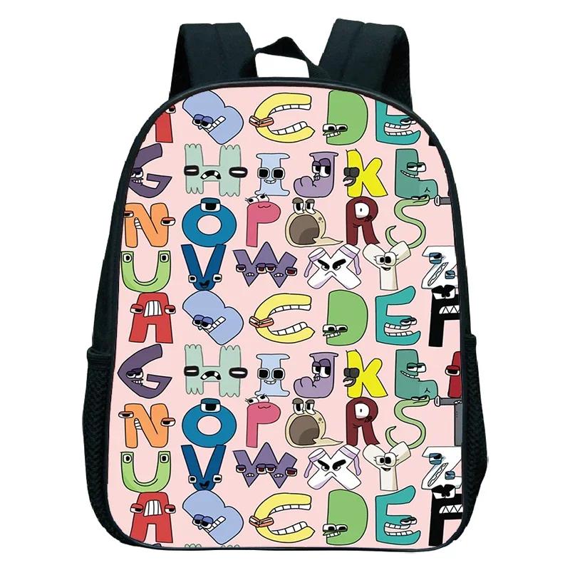 Cartoon Preschool Bookbag Waterproof Backpack Alphabet Lore Print School Bags Kindergarten Backpacks for Boys Girls Kids Bag