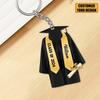 Personalized 2D Flat Acrylic Graduation Cap Keychain, Custom Gift