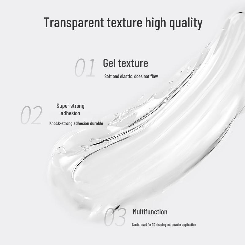 50ml High-Capacity Gel: Hard No-Wipe Top Coat, UV Builder, Extension Base, Diamond Glue for Press-On Nails