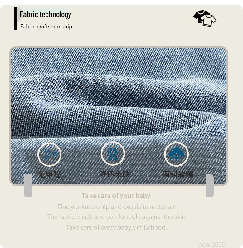 2025 Autumn Girls' Skin-Friendly Korean Style Wide-Leg Cropped Jeans
