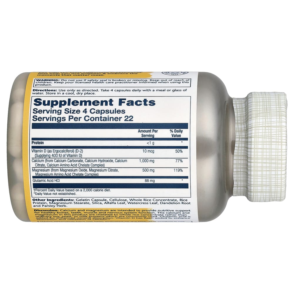 Solaray Enhanced Absorption Calcium Magnesium Capsules, 90 Count