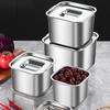 Edelstahl Frischhaltebox Versiegelt Auslaufsicher Lunchbox Obstbox mit Deckel Knödelbehälter Kühlschrank Aufbewahrungsbox