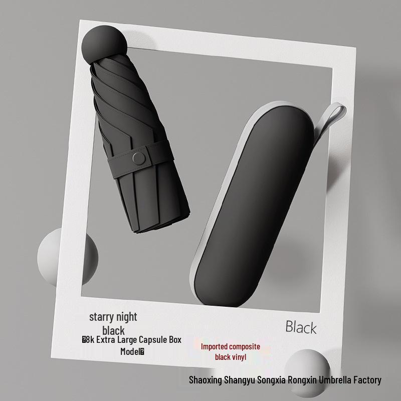 Compact Five-Fold Umbrella: Portable Pocket Sunshade & Rain Parasol for Women, Anti-UV Sunscreen Protection.