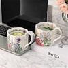 French Retro Watercolor Violet Ceramic Mug