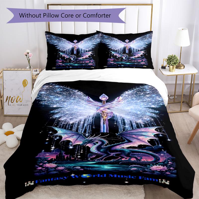 Set Biancheria da Letto Stile Gotico Traspirante Copripiumino con Federe Biancheria da Letto Decorativa per Camera da Letto Decorazione Casa Regalo di Compleanno