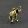 Bronze Miniature Elephant Statue Home Office Tea Carving Handle Pet Desktop Animal Ornament