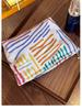 Niche Corduroy Color Block Striped Makeup & Skincare Toiletry Travel Bag