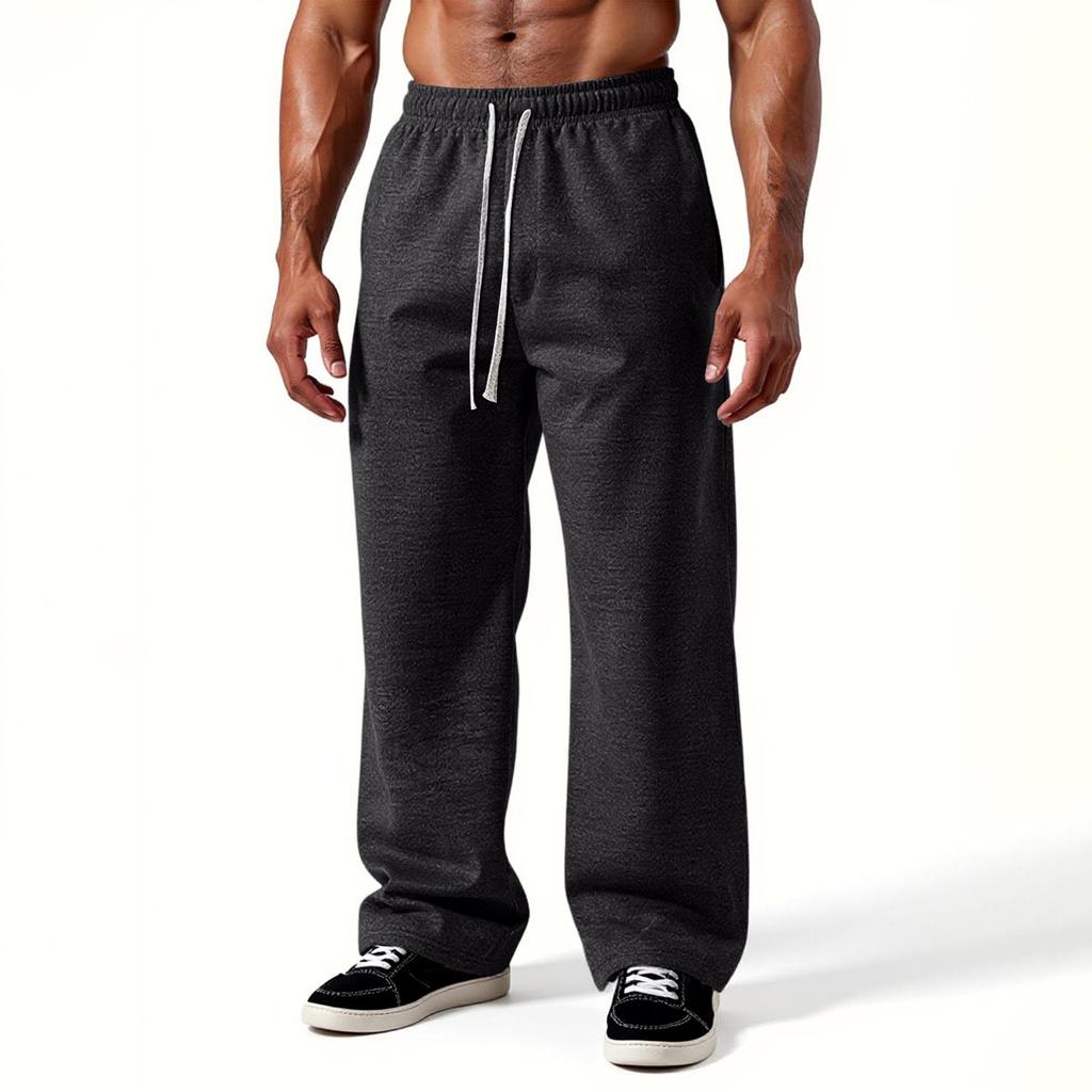Men Outdoor Casual Loose Breathable Pants Solid Color