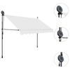 Vidaxl Hand-Rolled Awning with LED, 300 Cm, Cream
