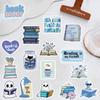 50/250PCS Blue Bookish Ins Style Sticker Waterproof Kawaii Students School Season Gift Guitar Stationery Luggage Laptop Sticker
