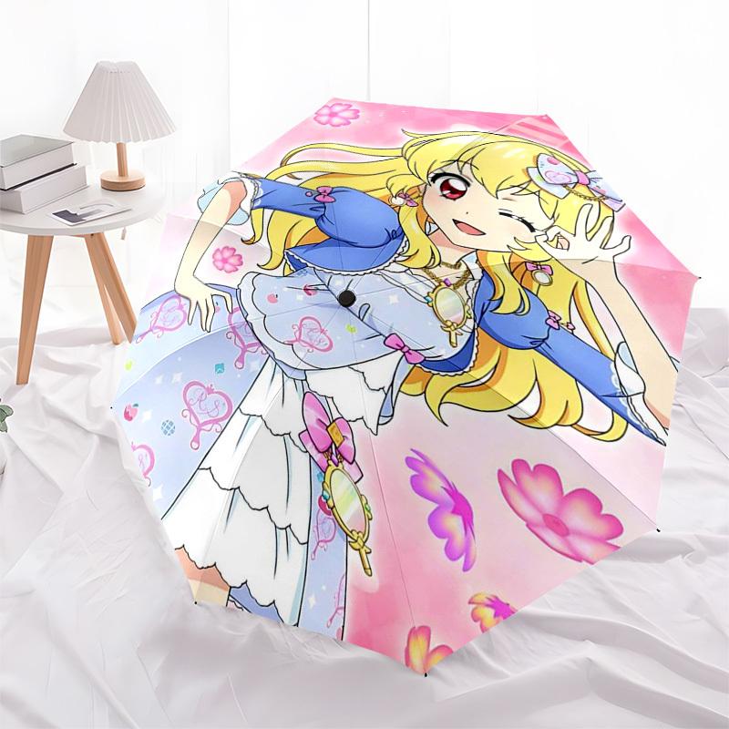 

1pc Rainbow Bell Outdoor Umbrella - Automatic Opening/Closing, Portable 3-Fold Design, 8-Rib Iron Frame, Perfect Gift for Fans, Travelers, Daily Use.E